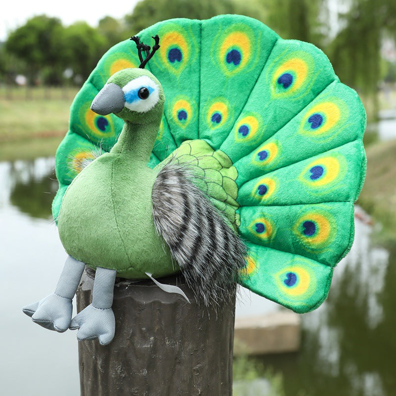 Zoo Souvenir Simulation Peacock Doll Doll Plush Bird Toy Children's Ragdoll Activity Gifts