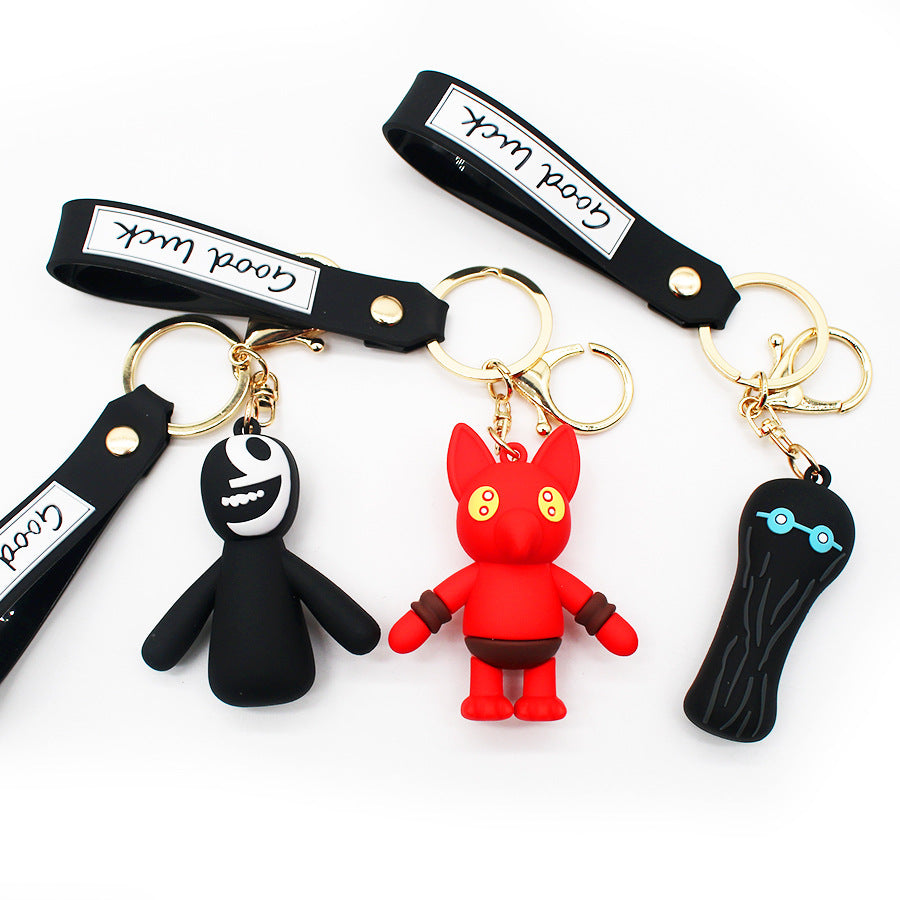 Escape from the Gate Keychain Doors Roblox Figure Game Monster Doll Pendant