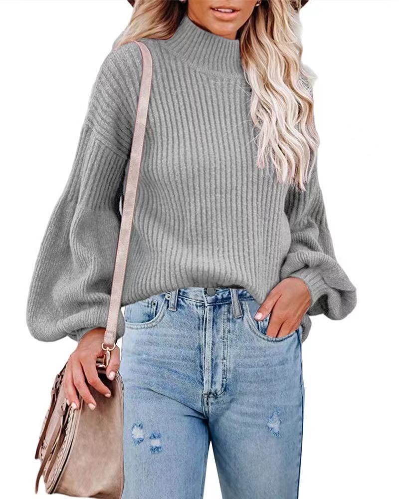 Mid-Turtleneck Pullover Women's Cross-Border Sweater