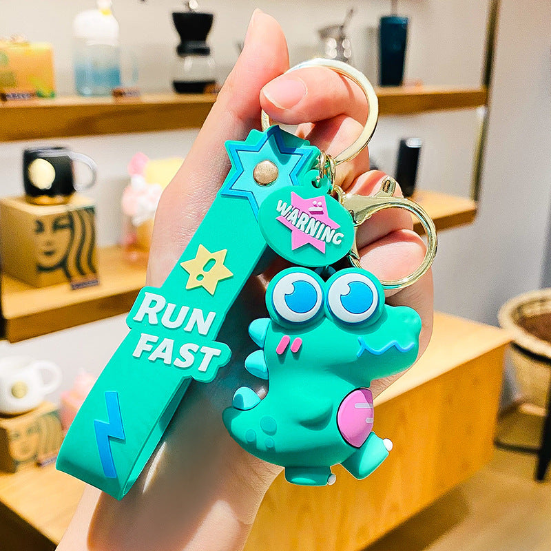 Creative and Refined Dinosaur Doll Car Key Ring Cartoon Schoolbag Pendant Internet Celebrity Ins Couple Small Gift