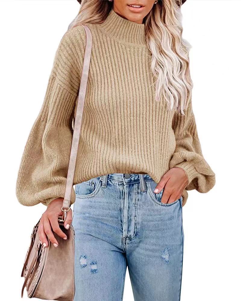 Mid-Turtleneck Pullover Women's Cross-Border Sweater