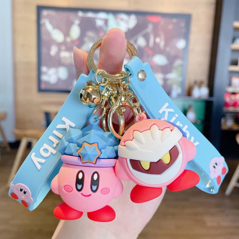 Cartoon Kirby New Year Keychain Cartoon Doll Key Chain Automobile Hanging Ornament Bag Ornament Gifts