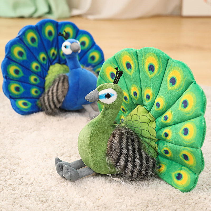 Zoo Souvenir Simulation Peacock Doll Doll Plush Bird Toy Children's Ragdoll Activity Gifts
