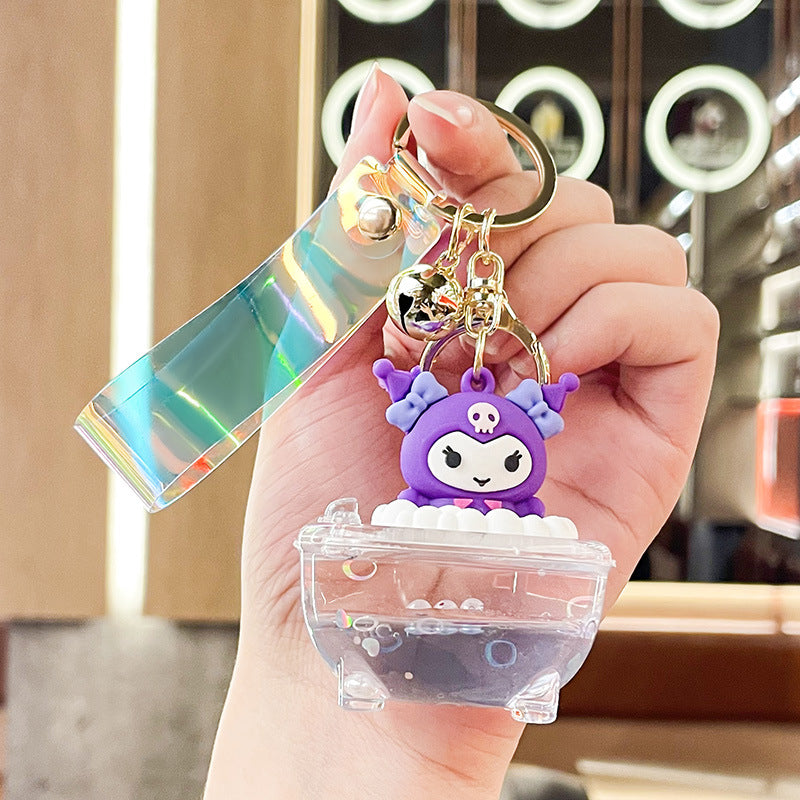 Acrylic Oil Entry Four Stars Sanrio Keychain Cute Jewelry Pendant Exquisite Bag Hanging Ornament Keychain