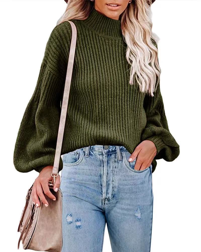 Mid-Turtleneck Pullover Women's Cross-Border Sweater