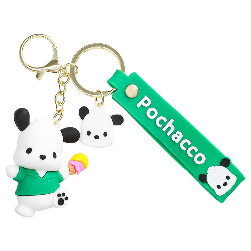 Cartoon Dog Keychain Pendant Cute Doll Crane Machine Gift Trendy Bags Hanging Decoration Creative Gift