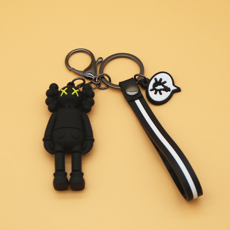 Cool Popular Brand Couple Sesame Street Key Ring KAWS Key Chain Simple Doll Pendant Bag Ornaments Small Gift