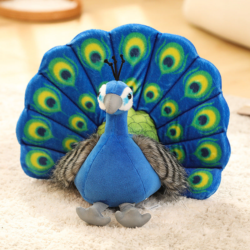 Zoo Souvenir Simulation Peacock Doll Doll Plush Bird Toy Children's Ragdoll Activity Gifts