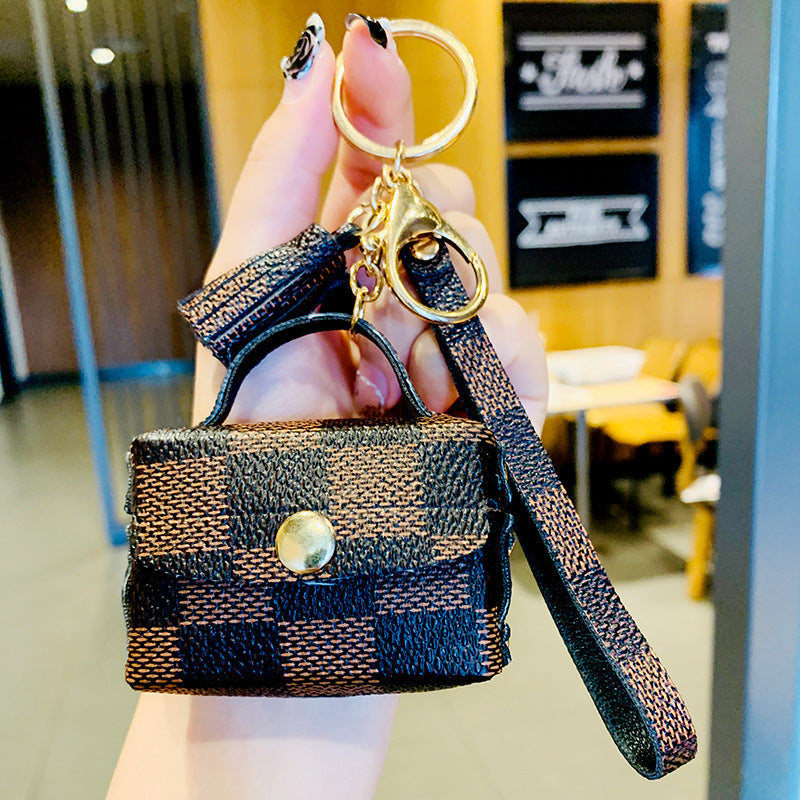 Pattern Leather Bag Personality Fashion Trend Key Pendants Personality Simple Leather Bag Bag Ornaments Female Gift Pendant