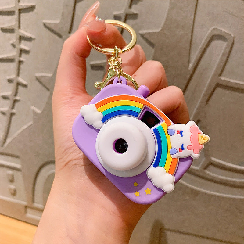 Creative Student Cute Projection Camera Keychain Pendant Female Car Key Chain Bag Pendant Small Gift