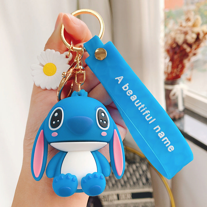 Cute Stitch Figurine Doll Cartoon Key Chain Car School Bag Bag Charm Fashion Printing Small Gift