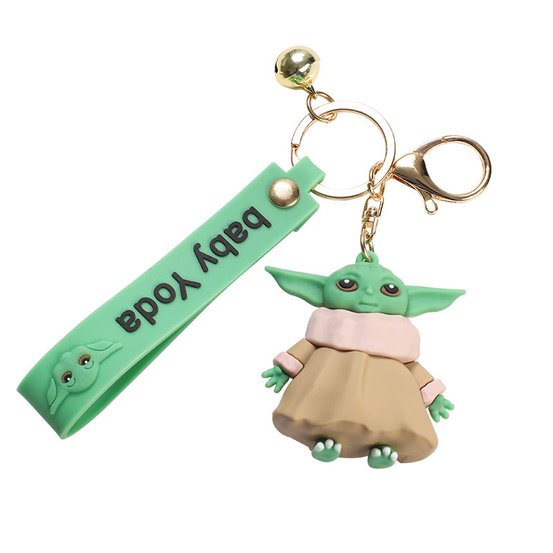 Cartoon Epoxy Star Wars Cute Yoda Baby Keychain Little Creative Gifts Handbag Pendant Doll Ornaments