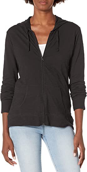 New Women's Hoodie Jacket Long-Sleeved Sweater Full Zipper Casual Sports Jacket Drawstring