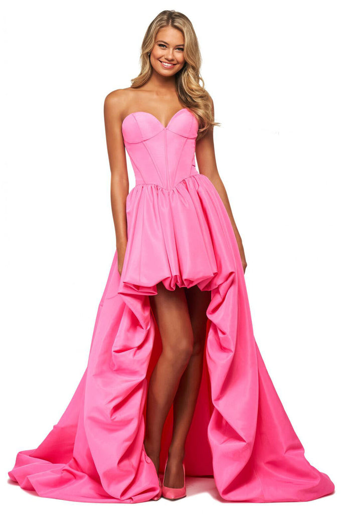 Dress Wrapped Chest off-the-Shoulder Large Swing Front Short Back Long Bridesmaid Dress