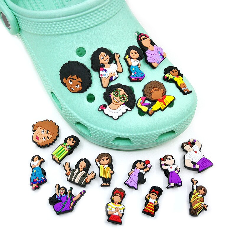 1pcs Movie Characters PVC Shoe Charms for Croc Mirabel Isabela Croc Jeans Magic Sandals  Accessories Decorations Ornaments Gifts