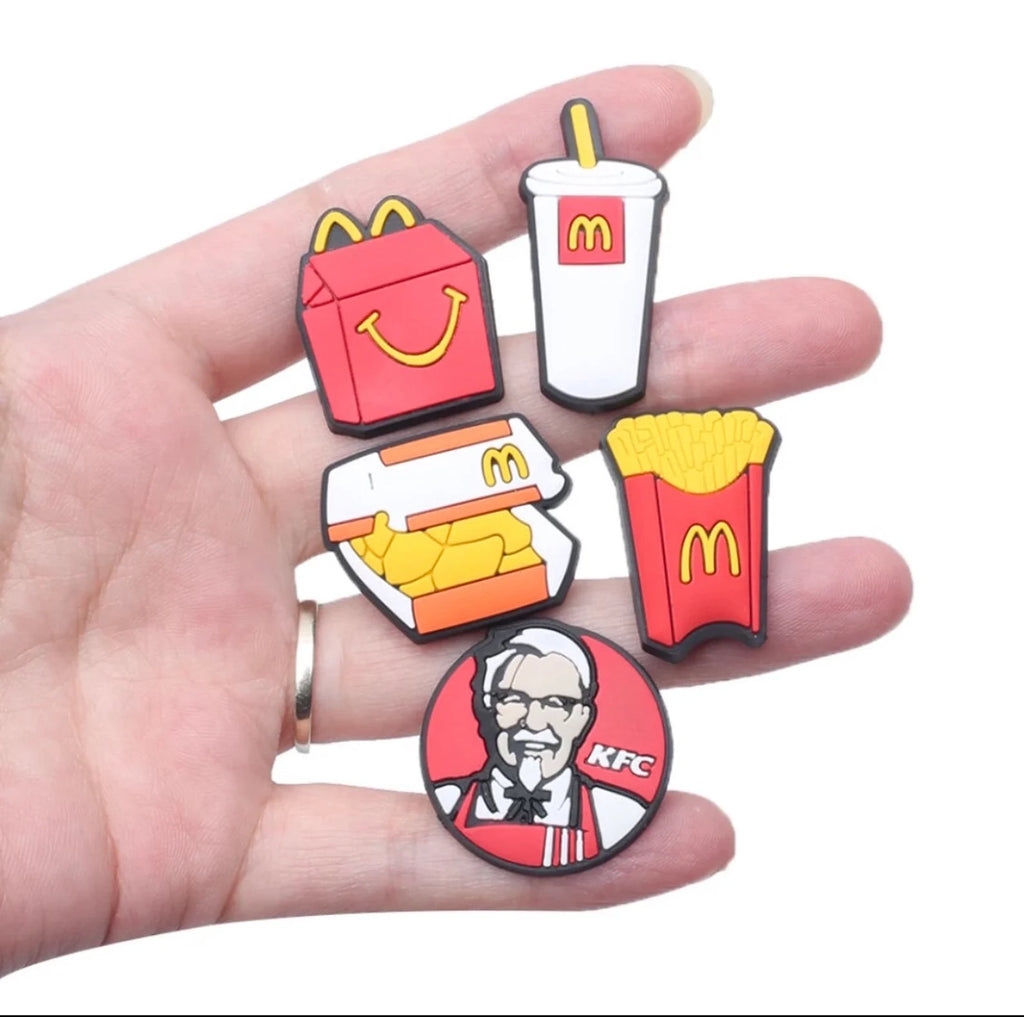 Fries happy meal Burger Charms for Croc Accessories Charms for Teens women Kids Boys