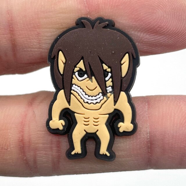 Attack on Titan JIBZ Shoe Charms Cool Anime Shoe Buckle Croc Fit For Clogs Sandals Shoe Decoration Kids X-mas Gifts
