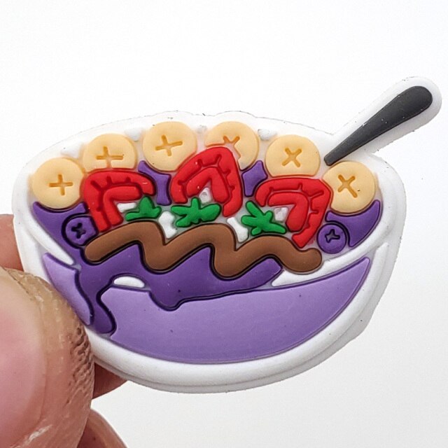 1pcs Cute Cartoon Food Shoe Charms Buckle Funny DIY Shoe Accessories Fit For Croc JIBZ Sandals Kids Xmas Parts Gift