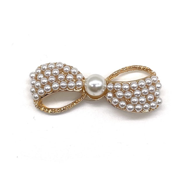 New 1pcs jibz high quality Jewelry Metal Shoe Charms Pearl chain Shoe Aceessories Fit women croc Clogs Decorations girls Gifts