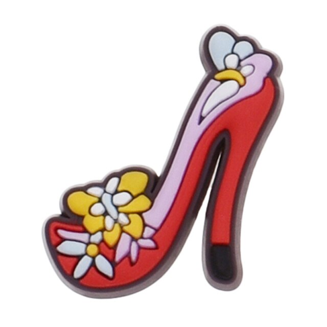 Cute 1pcs Girl supplies PVC Shoe Charms DIY cosmetic Shoe Aceessories Clogs Decorations Fit women&#39;s croc kids X-mas Gifts jibz
