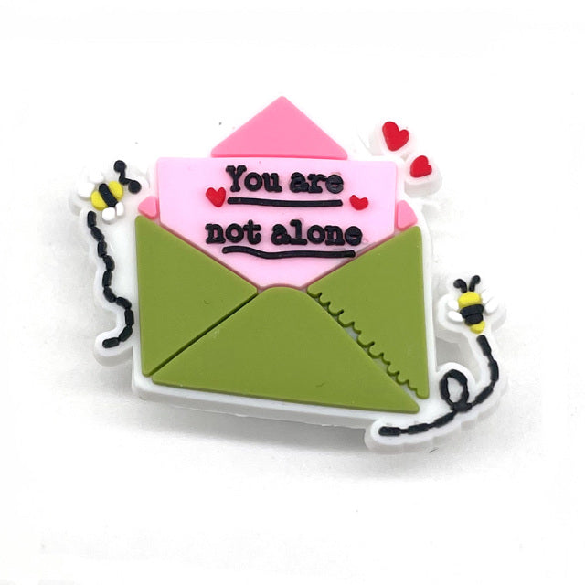 Romantic 1pcs Valentine Cartoon PVC Shoe Charms DIY Rose Shoe Aceessories Fit croc Sandals decorations girls kids Gifts jibz